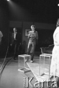 Październik 1985, Kraków, Polska.
Teatr im. Juliusz Słowackiego. Przedstawienie: Oni, Stanisław Ignacy Witkiewicz. Reżyseria: Rudolf Zioło. Premiera 6 października 1985. Zdjęcia z prób. 
Fot. Witold Górka, zbiory Ośrodka KARTA