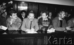 17.04.1989, Warszawa, Polska.
Sąd Wojewódzki w Warszawie. Rozprawa sądowa w sprawie ponownej rejestracji NSZZ 