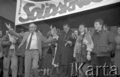 17.04.1989, Warszawa, Polska.
Sąd Wojewódzki w Warszawie. Rozprawa sądowa w sprawie ponownej rejestracji NSZZ 