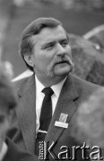 Lata 80., Częstochowa, Polska.
Pielgrzymka Ludzi Pracy na Jasną Górę, na zdjęciu Lech Wałęsa.
Fot. Mieczysław Michalak, zbiory Ośrodka KARTA