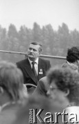 Lata 80., Częstochowa, Polska.
Pielgrzymka Ludzi Pracy na Jasną Górę, na zdjęciu Lech Wałęsa.
Fot. Mieczysław Michalak, zbiory Ośrodka KARTA