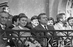 Lata 80., Częstochowa, Polska.
Pielgrzymka Ludzi Pracy na Jasną Górę. Działacze NSZZ 