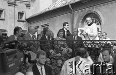 Lata 80., Częstochowa, Polska.
Pielgrzymka Ludzi Pracy na Jasną Górę. Działacze NSZZ 