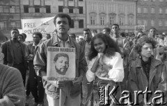 26.02.1990, Wrocław, Polska.
Festyn afrykańskich studentów z okazji uwolnienia Nelsona Mandeli. 
Fot. Mieczysław Michalak, zbiory Ośrodka KARTA