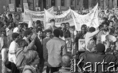 26.02.1990, Wrocław, Polska.
Festyn afrykańskich studentów z okazji uwolnienia Nelsona Mandeli. 
Fot. Mieczysław Michalak, zbiory Ośrodka KARTA