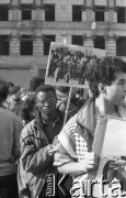 26.02.1990, Wrocław, Polska.
Festyn afrykańskich studentów z okazji uwolnienia Nelsona Mandeli. 
Fot. Mieczysław Michalak, zbiory Ośrodka KARTA