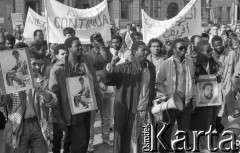 26.02.1990, Wrocław, Polska.
Festyn afrykańskich studentów z okazji uwolnienia Nelsona Mandeli. 
Fot. Mieczysław Michalak, zbiory Ośrodka KARTA