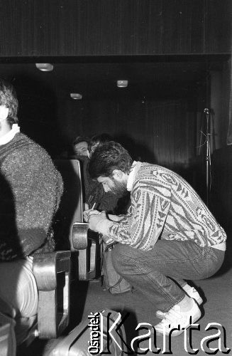 2-4.03.1990, Wrocław, Polska.
Władysław Frasyniuk na II Walnym Zebraniu Delegatów NSZZ 
