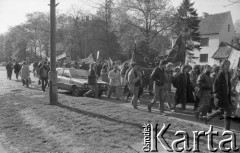 28.04.1990, Wrocław, Polska.
Manifestacja Ruchu Wolność i Pokój pod hasłem 