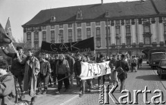 28.04.1990, Wrocław, Polska.
Manifestacja Ruchu Wolność i Pokój pod hasłem 