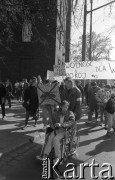 28.04.1990, Wrocław, Polska.
Manifestacja Ruchu Wolność i Pokój pod hasłem 
