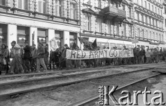 28.04.1990, Wrocław, Polska.
Manifestacja Ruchu Wolność i Pokój pod hasłem 