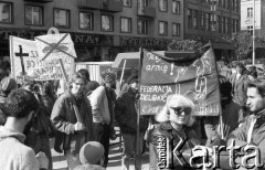 28.04.1990, Wrocław, Polska.
Manifestacja Ruchu Wolność i Pokój pod hasłem 