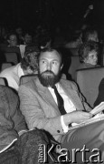 26-27.10.1990, Wrocław, Polska.
Tomasz Wójcik podczas obrad III Walnego Zebrania Delegatów NSZZ 