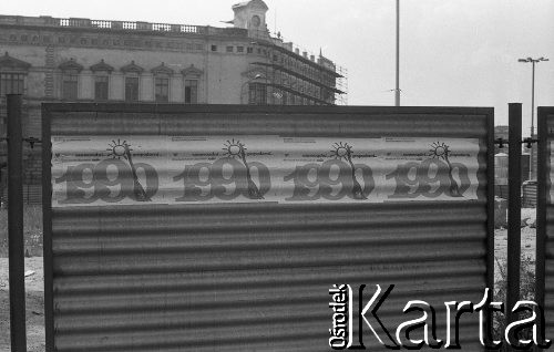 1990, Wrocław, Polska.
Kampania wyborcza przed wyborami samorządowymi, plakaty wyborcze Wrocławskiego Komitetu Obywatelskiego 