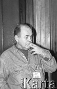 26-27.01.1991, Warszawa, Polska.
Jacek Kuroń na I Krajowym Zjeździe Ruchu Obywatelskiego - Akcja Demokratyczna (ROAD).
Fot. Mieczysław Michalak, zbiory Ośrodka KARTA