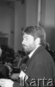 26-27.01.1991, Warszawa, Polska.
Władysław Frasyniuk na I Krajowym Zjeździe Ruchu Obywatelskiego - Akcja Demokratyczna (ROAD).
Fot. Mieczysław Michalak, zbiory Ośrodka KARTA