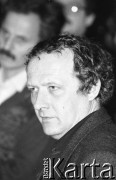 26-27.01.1991, Warszawa, Polska.
Adam Michnik na I Krajowym Zjeździe Ruchu Obywatelskiego - Akcja Demokratyczna (ROAD).
Fot. Mieczysław Michalak, zbiory Ośrodka KARTA