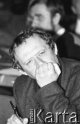 26-27.01.1991, Warszawa, Polska.
Adam Michnik na I Krajowym Zjeździe Ruchu Obywatelskiego - Akcja Demokratyczna (ROAD).
Fot. Mieczysław Michalak, zbiory Ośrodka KARTA