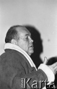 26-27.01.1991, Warszawa, Polska.
Jacek Kuroń na I Krajowym Zjeździe Ruchu Obywatelskiego - Akcja Demokratyczna (ROAD).
Fot. Mieczysław Michalak, zbiory Ośrodka KARTA