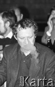 26-27.01.1991, Warszawa, Polska.
Adam Michnik na I Krajowym Zjeździe Ruchu Obywatelskiego - Akcja Demokratyczna (ROAD).
Fot. Mieczysław Michalak, zbiory Ośrodka KARTA
