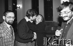26-27.01.1991, Warszawa, Polska.
I Krajowy Zjazd Ruchu Obywatelskiego - Akcja Demokratyczna (ROAD), w środku Władysław Frasyniuk i  Elżbieta Yoka-Dąbrowska.
Fot. Mieczysław Michalak, zbiory Ośrodka KARTA