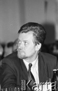 26-27.01.1991, Warszawa, Polska.
Piotr Nowina-Konopka na I Krajowym Zjeździe Ruchu Obywatelskiego - Akcja Demokratyczna (ROAD).
Fot. Mieczysław Michalak, zbiory Ośrodka KARTA