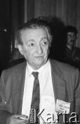 26-27.01.1991, Warszawa, Polska.
Marek Edelman na I Krajowym Zjeździe Ruchu Obywatelskiego - Akcja Demokratyczna (ROAD).
Fot. Mieczysław Michalak, zbiory Ośrodka KARTA