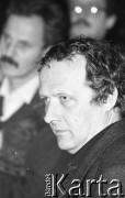 26-27.01.1991, Warszawa, Polska.
Adam Michnik na I Krajowym Zjeździe Ruchu Obywatelskiego - Akcja Demokratyczna (ROAD).
Fot. Mieczysław Michalak, zbiory Ośrodka KARTA