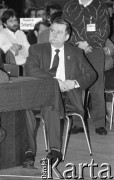 23-24.02.1991, Gdańsk, Polska.
Prezydent Lech Wałęsa podczas obrad III Krajowego Zjazdu Delegatów NSZZ 