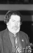 23-24.02.1991, Gdańsk, Polska.
Aleksander Małachowski podczas obrad III Krajowego Zjazdu Delegatów NSZZ 