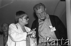 23-24.04.1994, Warszawa, Polska. 
Barbara Labuda i Aleksander Labuda na kongresie założycielskim Unii Wolności. 
Fot. Mieczysław Michalak, zbiory Ośrodka KARTA
