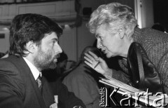 23-24.04.1994, Warszawa, Polska. 
Zofia Kuratowska i Władysław Frasyniuk na kongresie założycielskim Unii Wolności. 
Fot. Mieczysław Michalak, zbiory Ośrodka KARTA