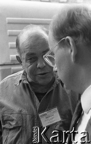 23-24.04.1994, Warszawa, Polska. 
Jacek Kuroń i Jan Maria Rokita na kongresie założycielskim Unii Wolności. 
Fot. Mieczysław Michalak, zbiory Ośrodka KARTA