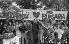 Lata 90., Wrocław, Polska.
Występ zespołu Terra.
Fot. Mieczysław Michalak, zbiory Ośrodka KARTA