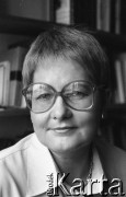 Lata 90., Wrocław, Polska.
Barbara Labuda - polityk, posłanka na Sejm.
Fot. Mieczysław Michalak, zbiory  Ośrodka KARTA
