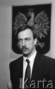 Lata 90., Wrocław, Polska.
Prezydent miasta Bogdan Zdrojewski.
Fot. Mieczysław Michalak, zbiory Ośrodka KARTA