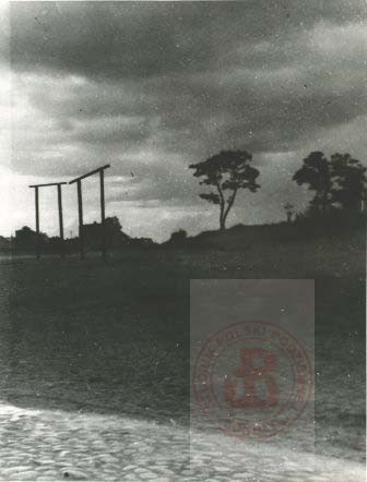 1939-1945, brak miejsca. 
Puste szubienice. 
Fot. NN, Studium Polski Podziemnej w Londynie