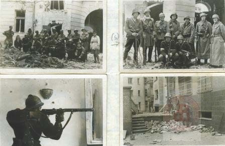 Sierpień-Październik 1944, Warszawa. 
Cztery fotografie żołnierzy Armii Krajowej podczas powstania warszawskiego. 
Fot. NN, Studium Polski Podziemnej w Londynie