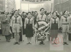 22.04.1956, Londyn, Wielka Brytania.
Manifestacja Polonii Brytyjskiej, przeciw pozostawaniu Polski w radzieckiej strefie wpływu. 
Fot. NN, Studium Polski Podziemnej w Londynie