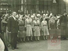 22.04.1956, Londyn, Wielka Brytania.
Manifestacja Polonii Brytyjskiej przeciw pozostawaniu Polski w radzieckiej strefie wpływu. 
Fot. NN, Studium Polski Podziemnej w Londynie