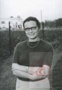 1982, brak miejsca.  
Żona Władysława Bartoszewskiego Zofia. 
Fot. NN, Studium Polski Podziemnej w Londynie