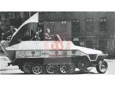 14.08.1944, Warszawa, Polska.
Transporter półgąsienicowy 
