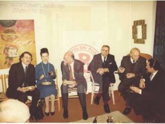 14.02.1982, Londyn, Anglia, Wielka Brytania.
Urodziny gen. Tadeusza Pełczyńskiego, przewodniczącego Zarządu Studium Polski Podziemnej zorganizowane u jego córki, Marii Bobrowskiej.
Fot. NN, Studium Polski Podziemnej w Londynie

