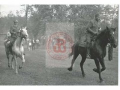 1970, Budy Zosine, Puszcza Kampinoska, Polska.
Uroczystości rocznicowe bitwy pod Jaktorowem, w której biorą udział kawalerzyści.
Fot. NN, Studium Polski Podziemnej w Londynie
