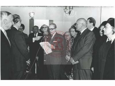 1974, Londyn, Anglia, Wielka Brytania.
Środowiska kombatanckie i polonijne na otwarciu wystawy 