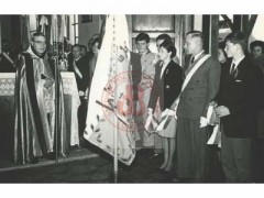 9.09.1967, Buenos Aires, Argentyna.
Członkowie środowiska kombatanckiego i polonijnego podczas uroczystości poświęcenia sztandaru.
Fot. NN, Studium Polski Podziemnej w Londynie