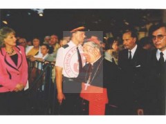 Lata 90, Warszawa, Polska.
Prymas Józef Glemp podczas uroczystości z udziałem środowisk kombatanckich.
Fot. NN, Studium Polski Podziemnej w Londynie