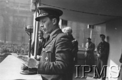 10-12.03.1943, Londyn, Anglia, Wielka Brytania.
Trafalgar Square. Przemówienie podczas kampanii 
