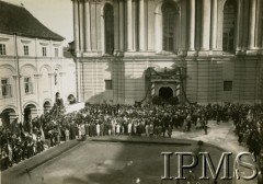 25.09.1929, Wilno, Polska.
Pogrzeb Joachima Lelewela.
Fot. NN, Instytut Polski i Muzeum im. gen. Sikorskiego w Londynie [B27 - Album pamiątkowy obchodów 350-lecia Uniwersytetu Stefana Batorego w Wilnie przekazany IMPS przez Irenę Hryniewicz zgodnie z wolą męża mjr Leona Hrynkiewicza (album był ofiarowany jego siostrze)]
